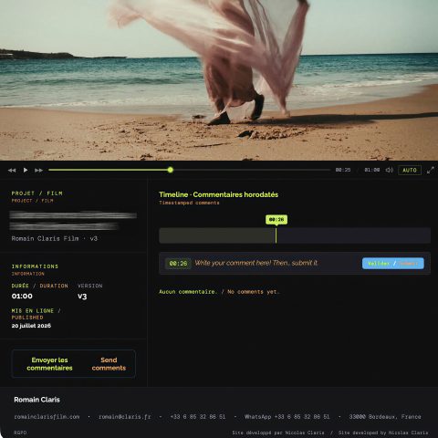Piattaforma di visione dei film, con commenti con marcatura temporale